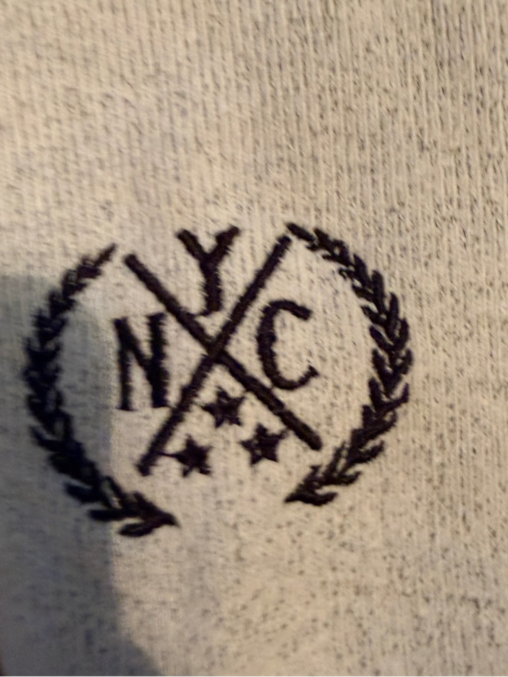 Cream New York Crewneck Sweatshirt with Black Lettering - Picture 3 of 4